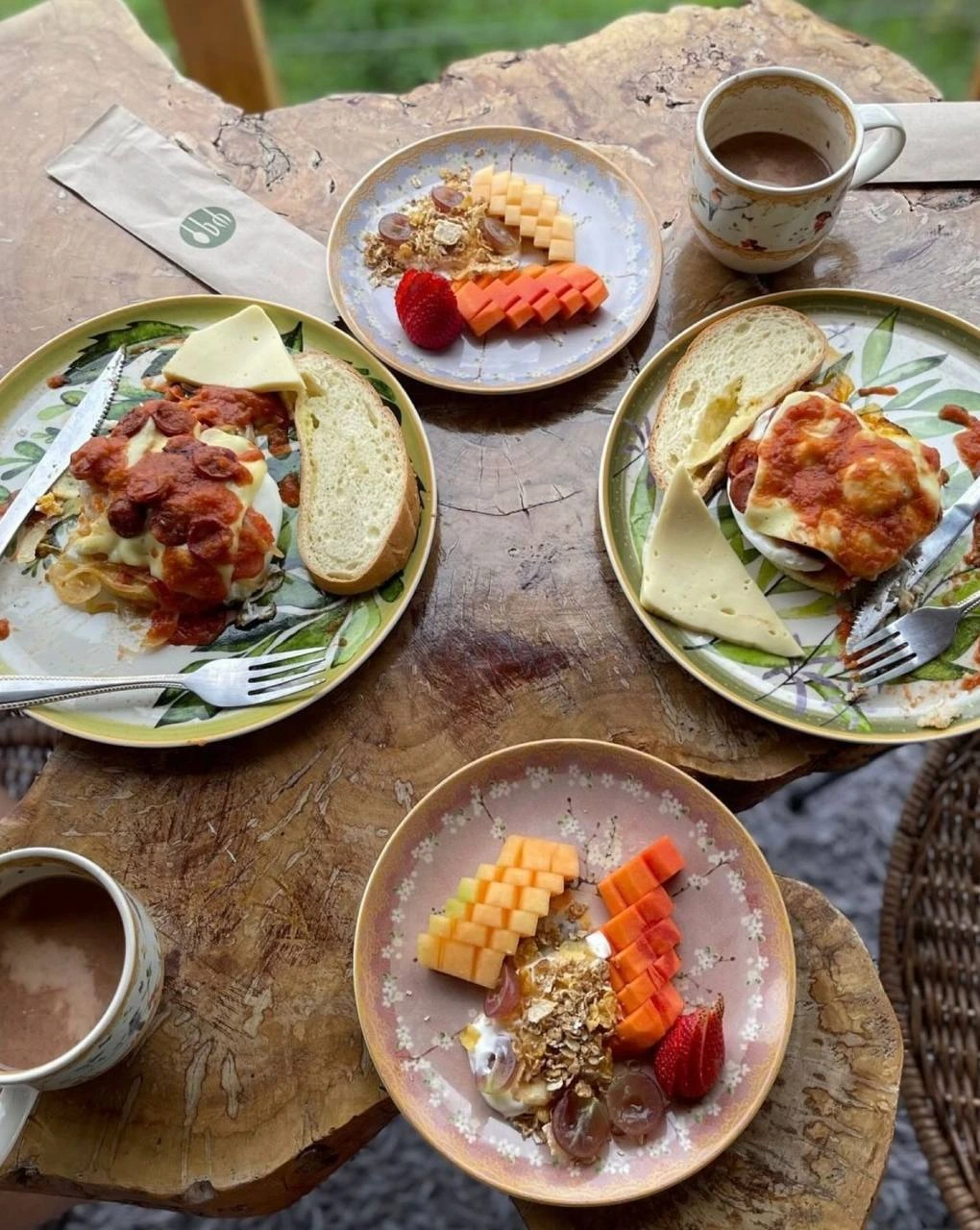 Amanecer desde la cabaña