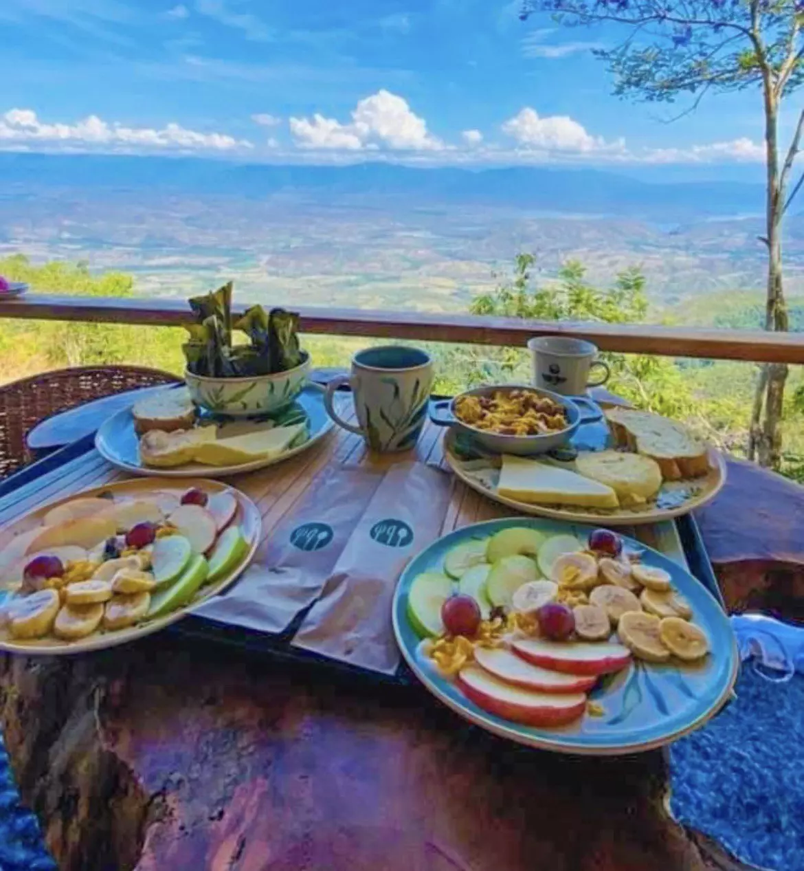 Amanecer desde la cabaña