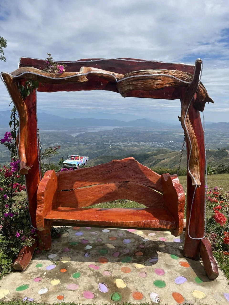 Vista panorámica del jardín